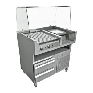 Hot Dog module with 2 cooled drawers