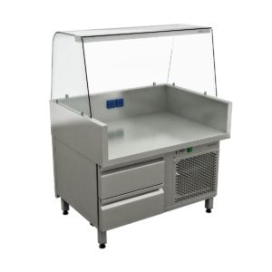 Low-rise Hot Dog module with 2 cooled drawers