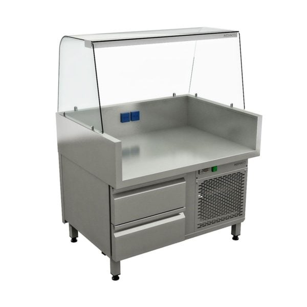 Low-rise Hot Dog module with 2 cooled drawers Low-rise Hot Dog module with 2 cooled drawers