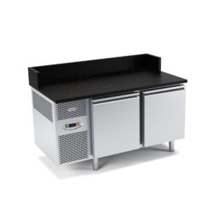 Cooling table for pizza with extension (granite table top)