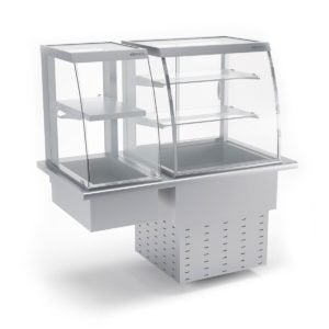Cooling and heating display case -Combo