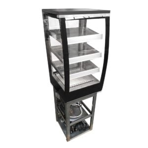Refrigerated display case for built-in installation