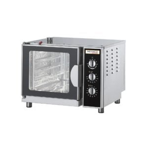 Compact convection-steam oven with manual control panel