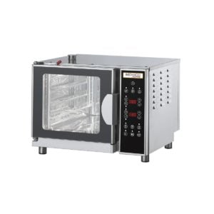 Compact convection-steam oven with digital control panel