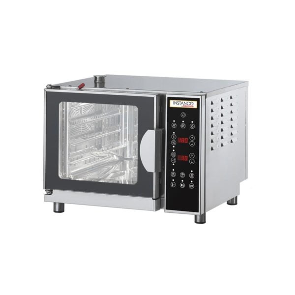 Compact convection-steam oven with digital control panel