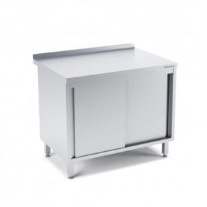 Stainless steel table with cabinet 1400x700x700x850