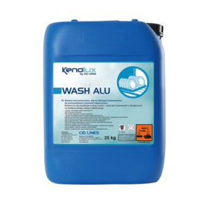 Alkaline cleaning product for automated dish washing WASH ALU